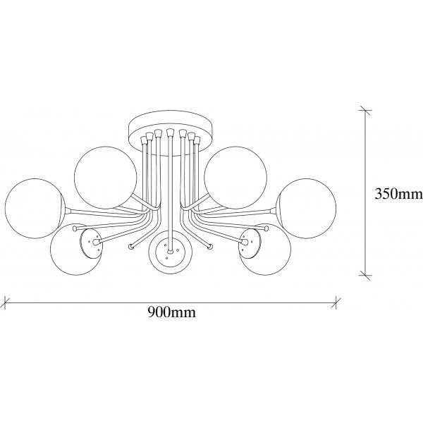 Daisy taklampe 147-AV - Sort/hvit Daisy taklampe 147-AV - Sort/hvit