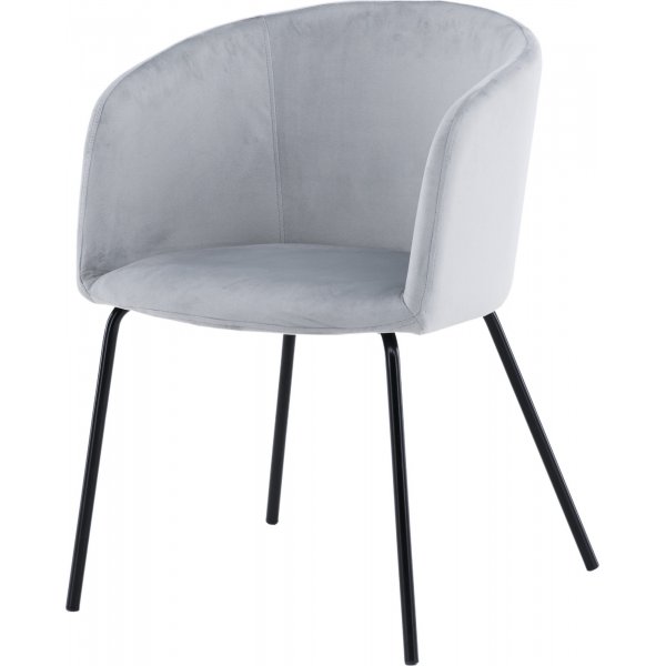 Tiber stol - Lysegrå fløyel Tiber stol - Lysegrå fløyel