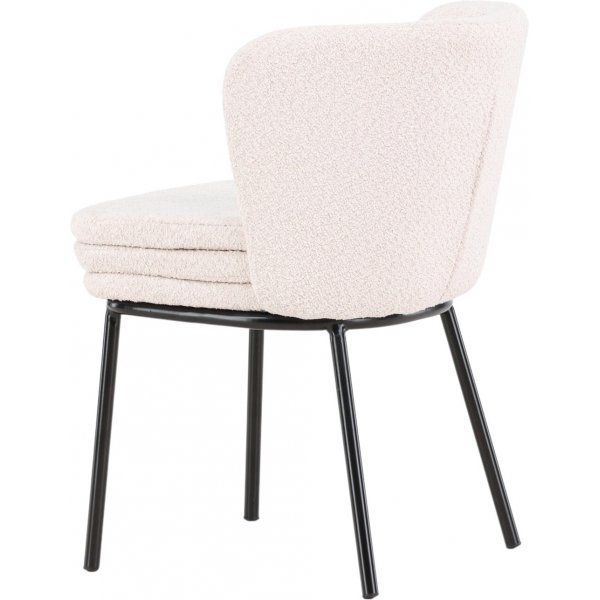 Agnes spisestol - Hvit boucle