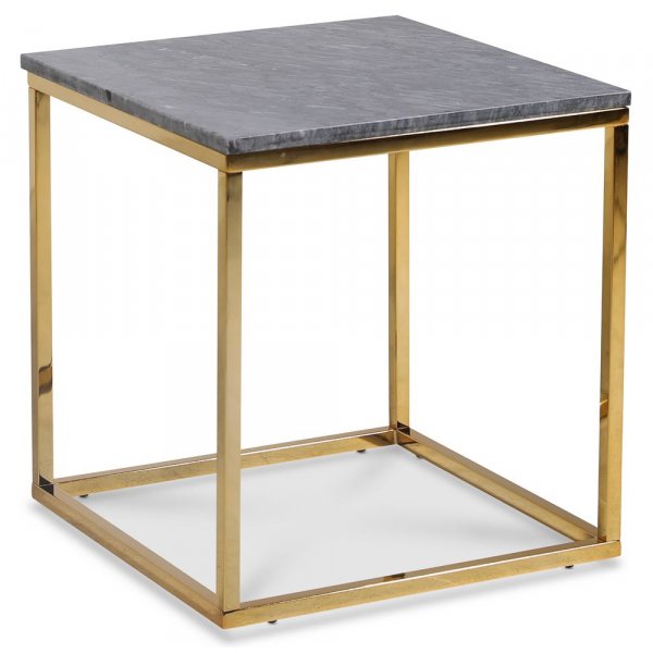 Accent stuebord 50 - Grå marmor / Blank messing Accent stuebord 50 - Grå marmor / Blank messing