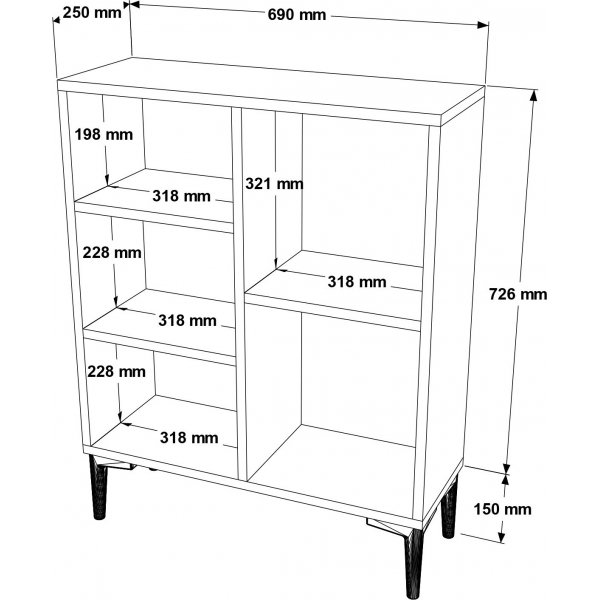 Lydia bokhylle - Furu Lydia bokhylle - Furu