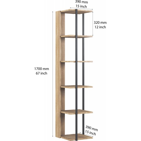 Furba bokhylle - Eik Furba bokhylle - Eik