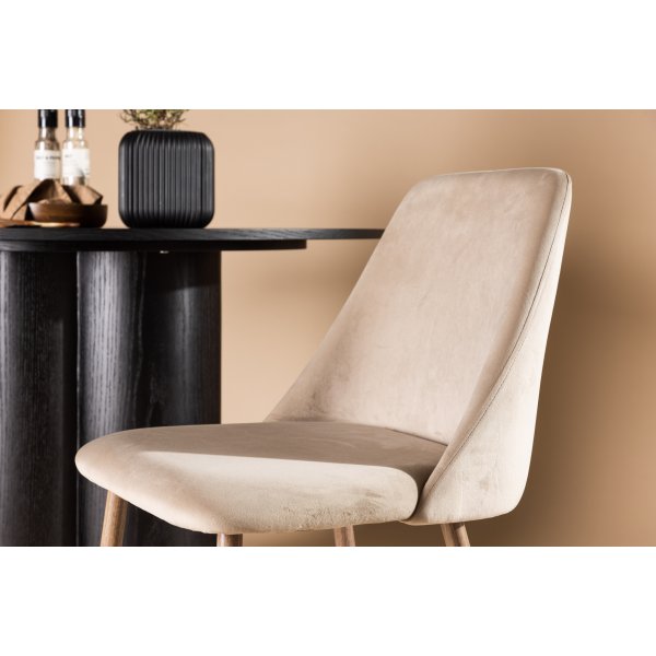 Beige flyels spisestol