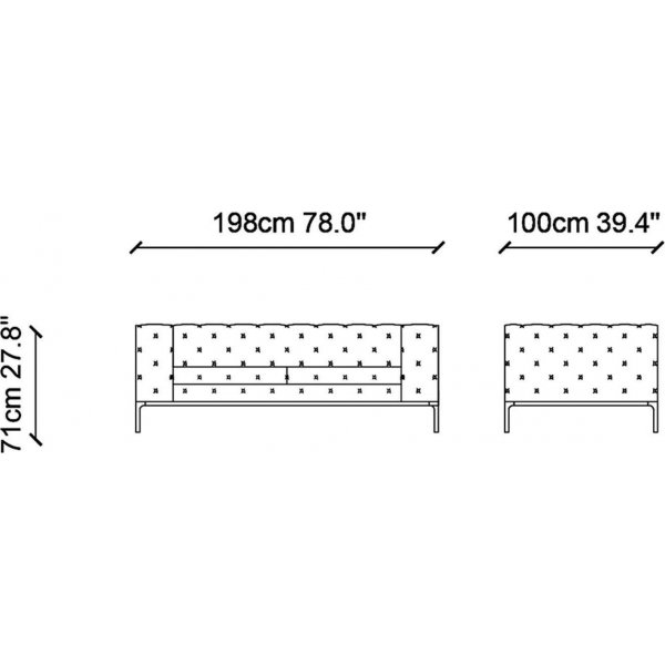 Fashion 2-seters sofa - Gr�