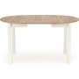 Spisegruppe Berivan 102-142 cm eik/hvit med 4 Industry-stoler i brstet stl