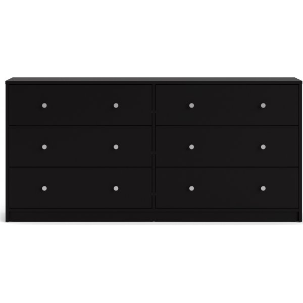 mai sort kommode med 6 skuffer + Mbelftter