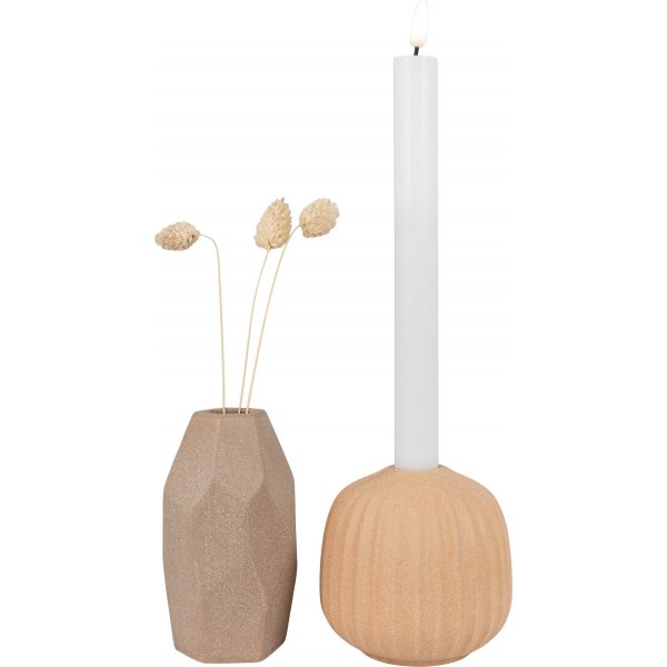 House Nordic vase+lysestake - Brun House Nordic vase+lysestake - Brun