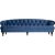 Oxford deluxe 3-seters sofa i bl flyel