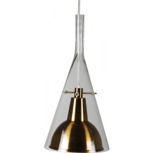 Malm taklampe - Glass / gyldent metall