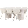 Spisebord Narvik med 6 Lilja stoler - Beige