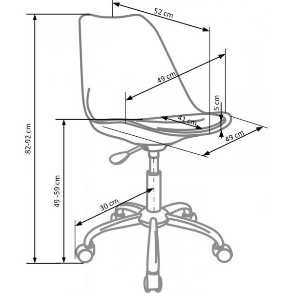 Caroline skrivebordstol - Hvit