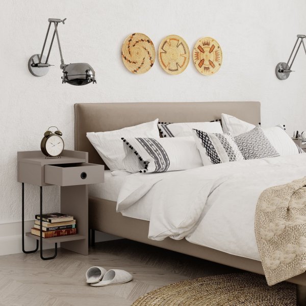 Cactus nattbord, venstre - Lysebrun