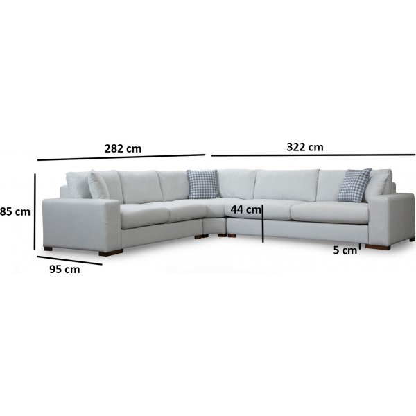 Lombardo hjørnesofa - Beige Lombardo hjørnesofa - Beige
