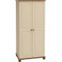 Richmond garderobe med 2 drer - Brun/kremhvit