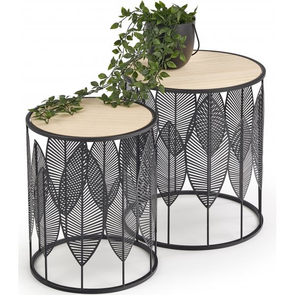 Monastir sofabord - svart og tre