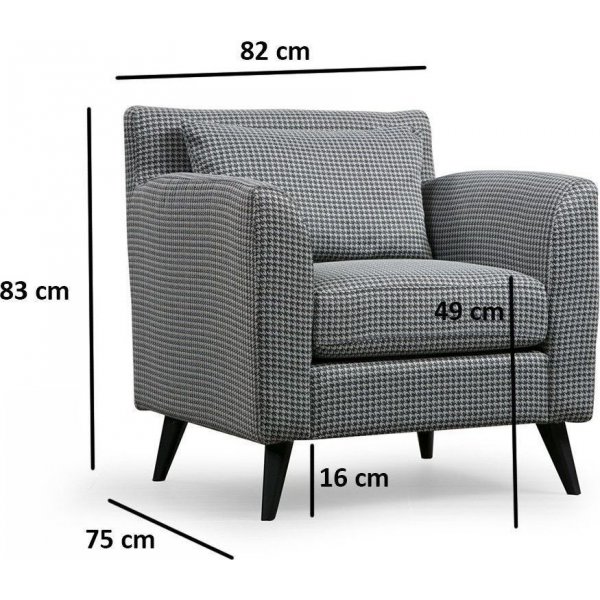 Nordic lenestol - Svart/hvit Nordic lenestol - Svart/hvit