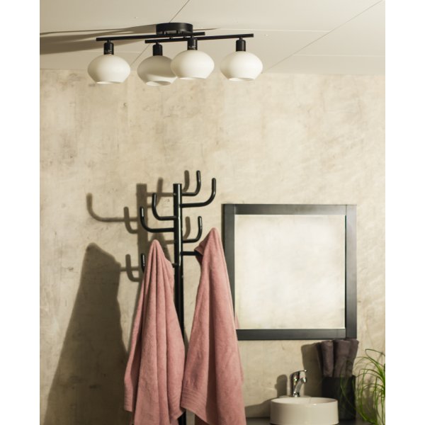 Elba plafond - Sort/Opal hvit