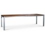 Alva spisegruppe 250x90 cm inkl. 6 stk. stoler  Teak/galvanisert metall