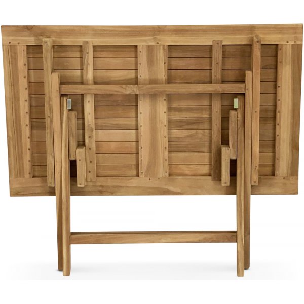 Grunnebo sammenleggbart spisebord 120 cm - Teak + Tekstilrens for mbler