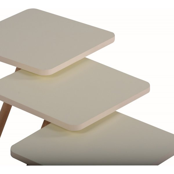 Trippelsett bord 34 x 34 cm - Krem Trippelsett bord 34 x 34 cm - Krem