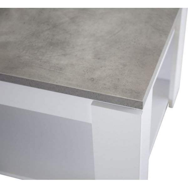 Salongbord Trinidad - Hvit / Betongimitasjon Salongbord Trinidad - Hvit / Betongimitasjon