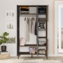 Aristo garderobe - Brun/antrasitt