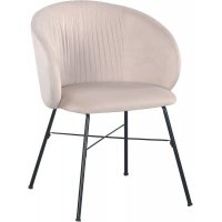 Sevilla karmstol - Beige (Fløyel) / svart Sevilla karmstol - Beige (Fløyel) / svart