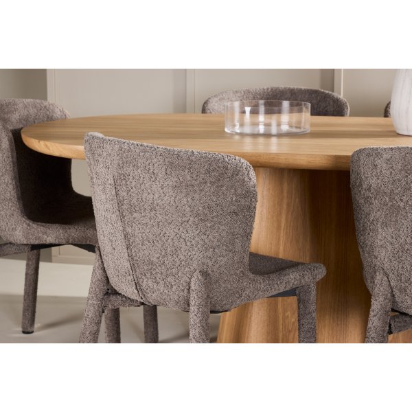 Spisebord Stjärnö med 6 Astoria stoler - Brun + 6.00 x Stolpute Spisebord Stjärnö med 6 Astoria stoler - Brun + 6.00 x Stolpute