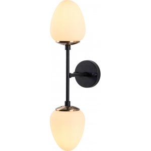 Camflo vegglampe 10365 - Sort/antikk/hvit