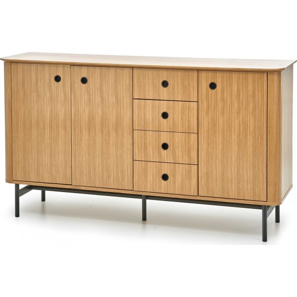 Giga kommode - Eik/sort