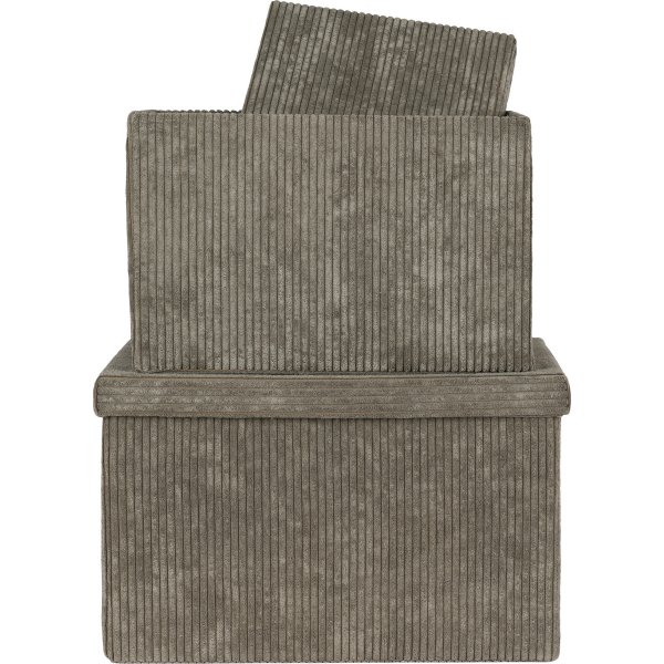 Augusta oppbevaringsbokser med lokk - Olivengrønn Augusta oppbevaringsbokser med lokk - Olivengrønn