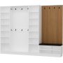 Armadio hallmbler 270 x 35 x 210 cm - Hvit/beige