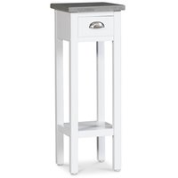 Nattbord Hugo Small - 70 cm (hvit med bertongtopp)