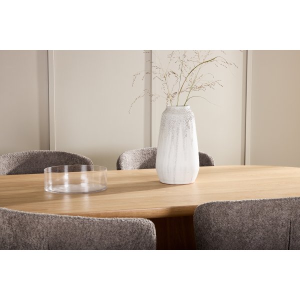 Spisebord Stjärnö med 6 Astoria stoler - Brun + 6.00 x Stolpute Spisebord Stjärnö med 6 Astoria stoler - Brun + 6.00 x Stolpute