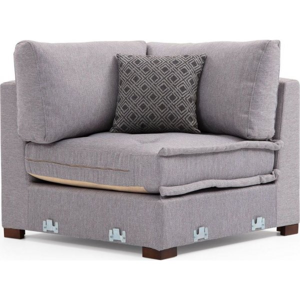 Lena divansofa - Lysegr