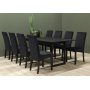 Manhattan spisebord 220 cm - Svartbeiset ask