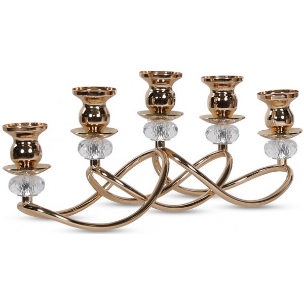 Lysestake Blinga for 5 stk lys - Messing / Diamant