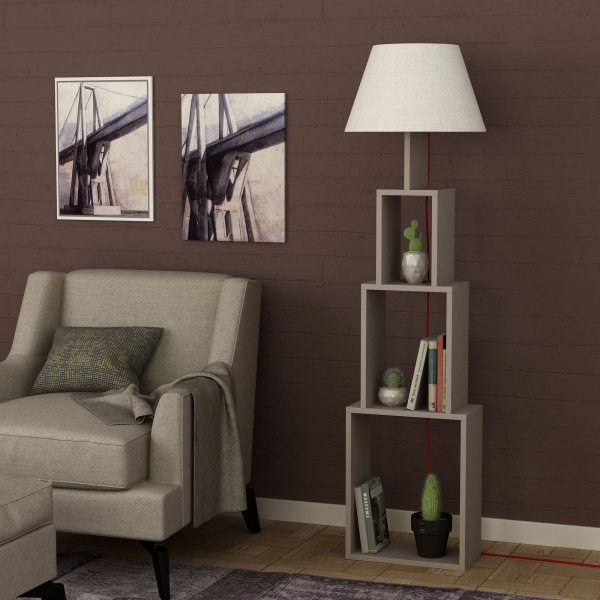 Tower gulvlampe - Lys mokka/beige