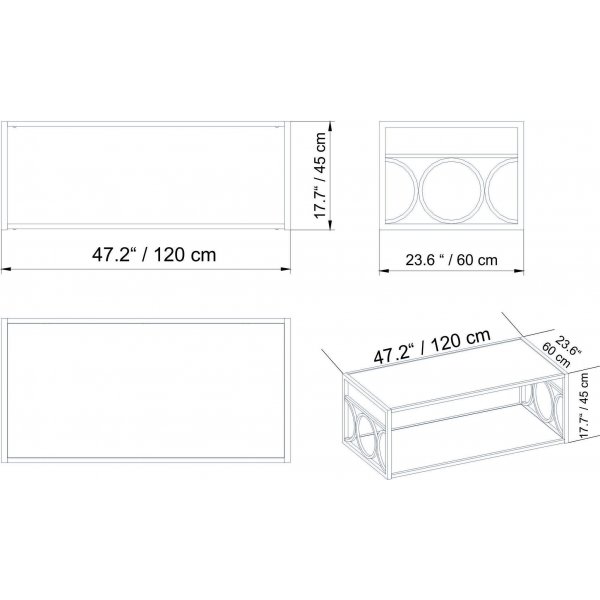 Frederika salongbord - Svart Frederika salongbord - Svart