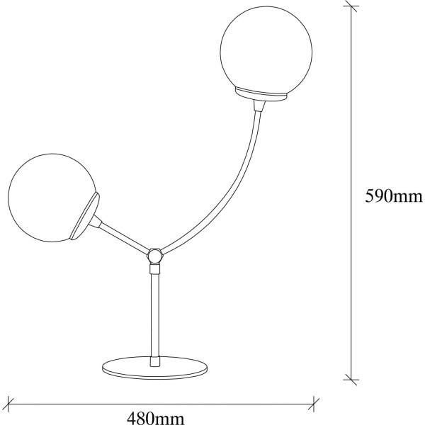 Kromozom bordlampe - Svart/hvit Kromozom bordlampe - Svart/hvit