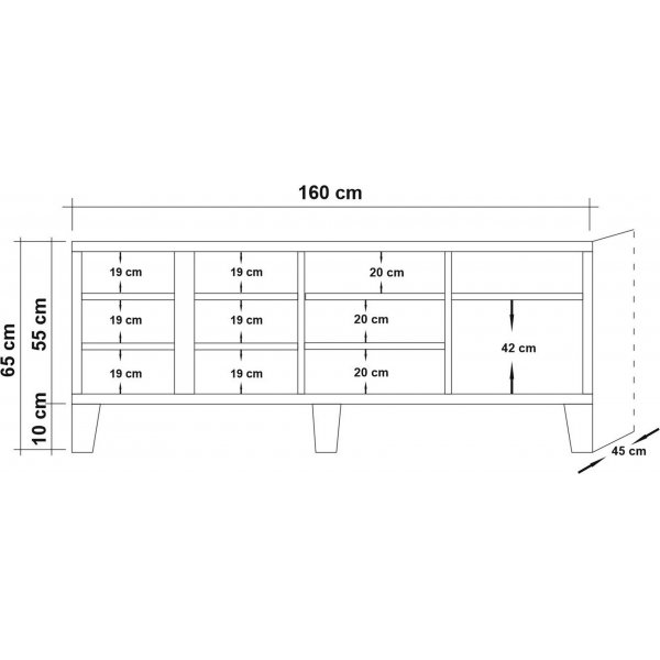 Marine media benk - Furu/mnster