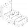 Sneker enkeltseng 190 x 90 cm - Furu/beige