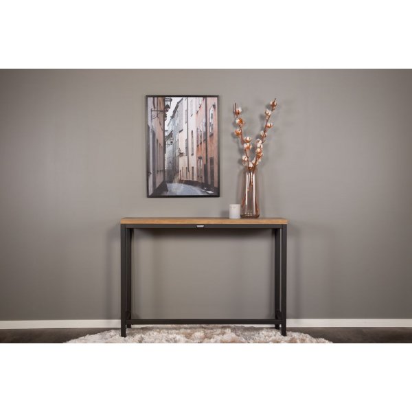 Avlastningsbord Charlotte - Svart / Teakimitasjon Avlastningsbord Charlotte - Svart / Teakimitasjon