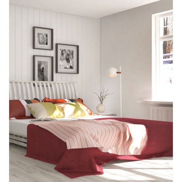 Gulvlampe Bow - hvit / brun / sølv Gulvlampe Bow - hvit / brun / sølv