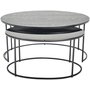 Edler ovalt salongbord 100x70 | 80x50 cm - Sort
