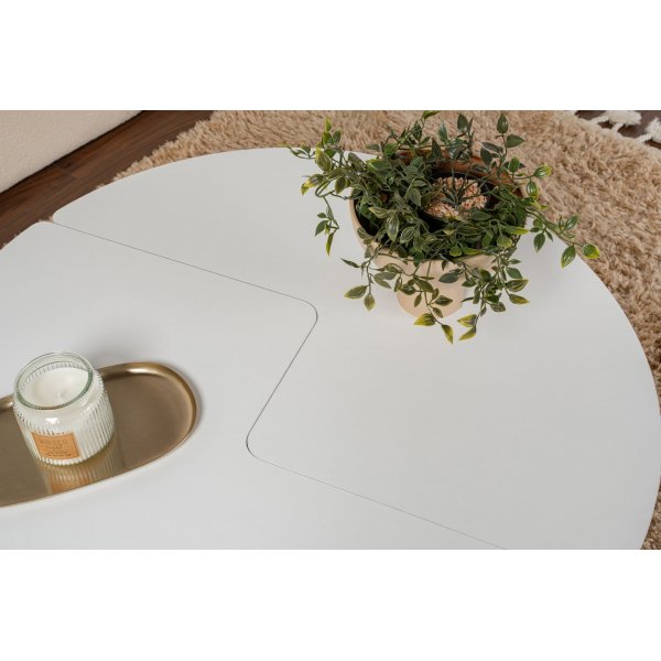 Moira salongbord Ø90 cm - Hvit Moira salongbord Ø90 cm - Hvit