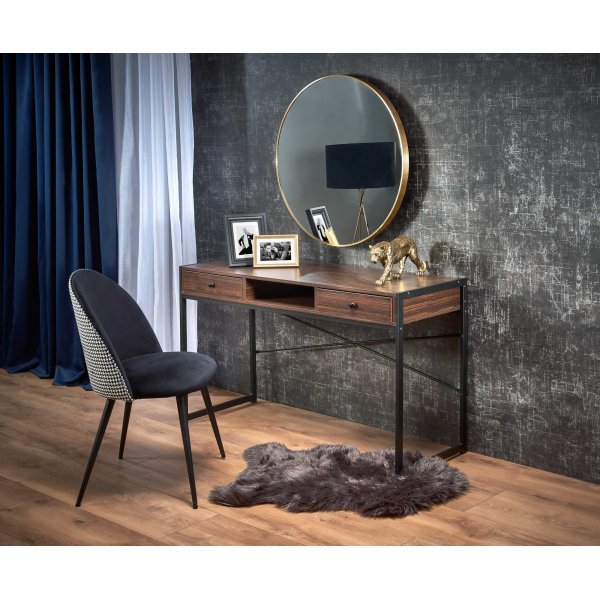 Skrivebord med skuffer valn�tt 123 cm bredt + Tekstilpleie for m�bler