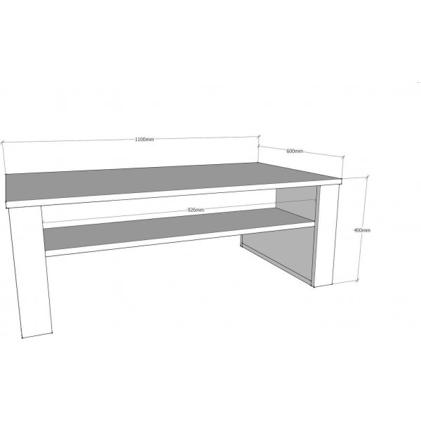 Manhattan salongbord - Eik/mørkegrå Manhattan salongbord - Eik/mørkegrå