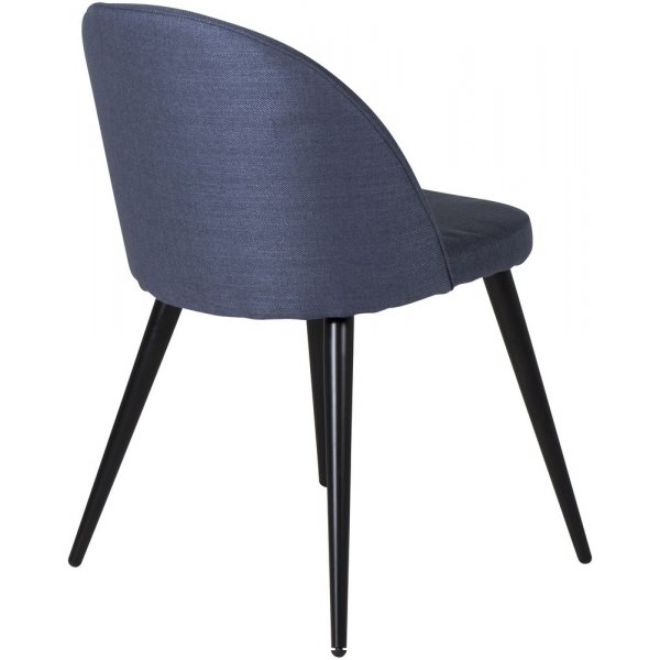 Spisestol Zeus - Svart/blå fløyel Spisestol Zeus - Svart/blå fløyel