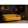 Oxford deluxe 3-seter chesterfield - Lvegul (flyel)